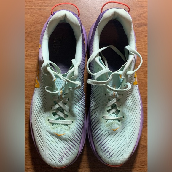Hoka Rincon 3 Women’s Size 7.5B mint/purple/orange - Picture 3 of 11